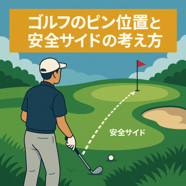 ゴルフのピン位置と安全サイドの考え方アイキャッチ
