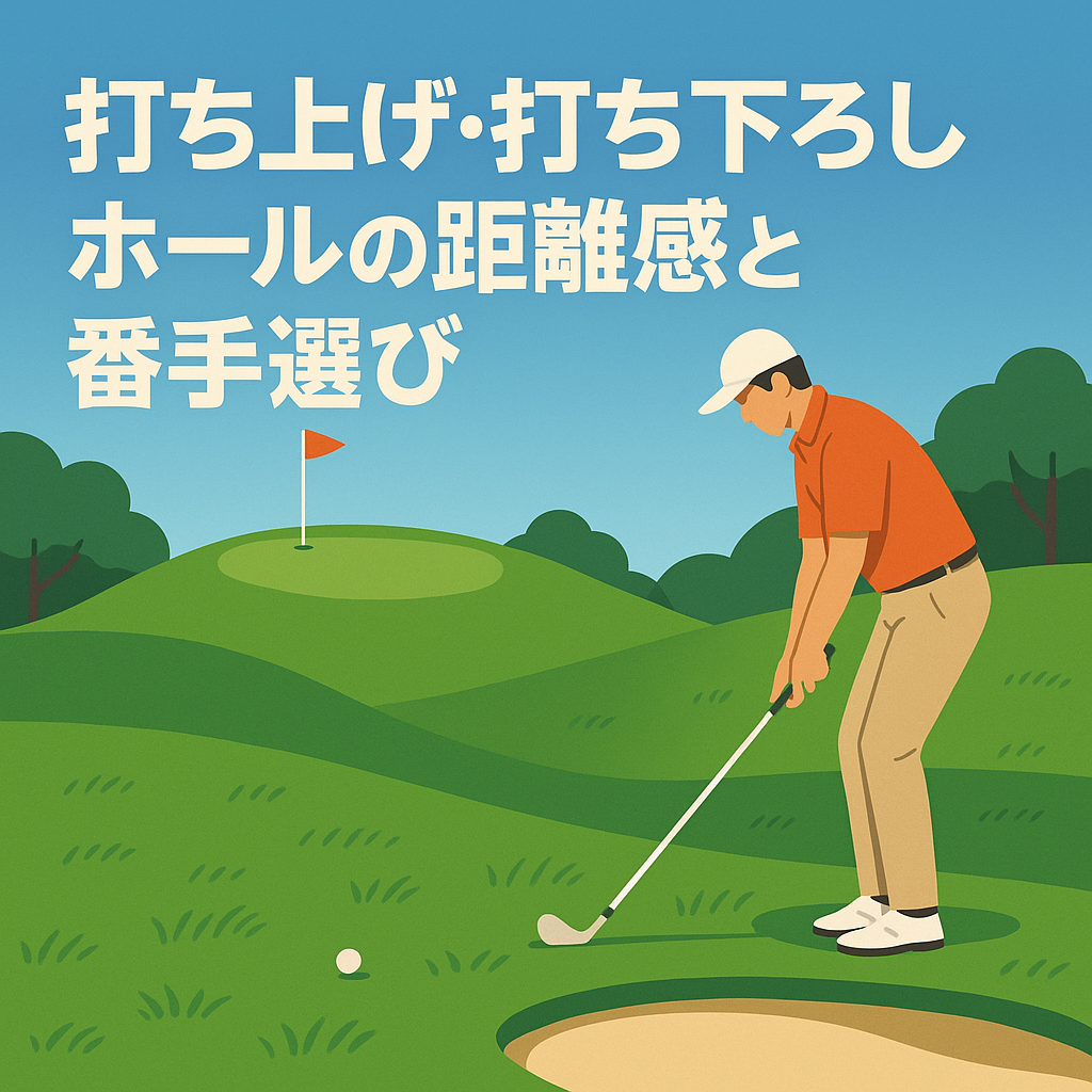 打ち上げ・打ち下ろしホールの距離感と番手選びアイキャッチ