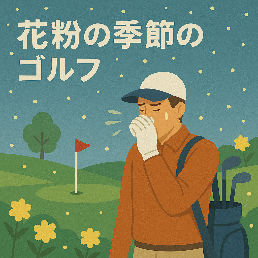 花粉の季節のゴルフアイキャッチ