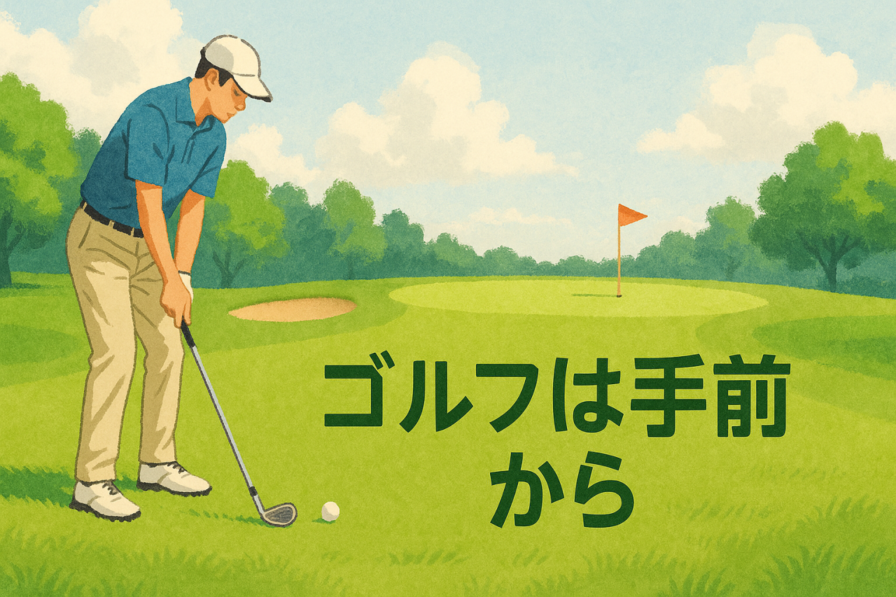 ゴルフは手前からアイキャッチ