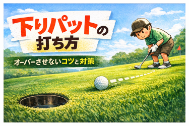 下りパットの打ち方アイキャッチ