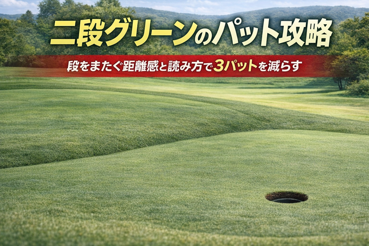 二段グリーンのパット攻略アイキャッチ